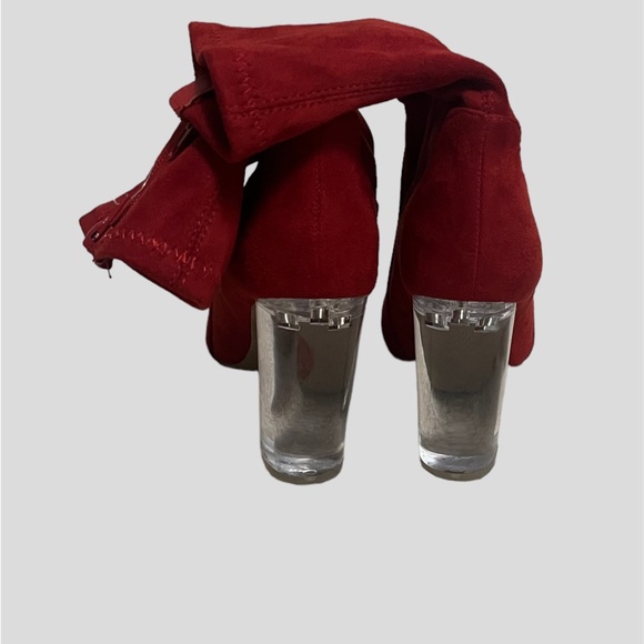 Wild diva red suede boots - Picture 2 of 6